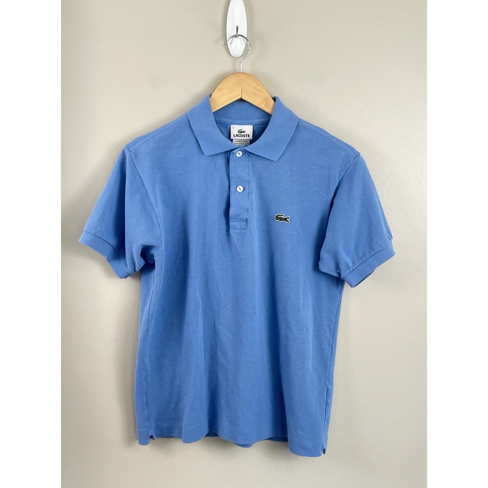 Lacoste Polo Shirt‎ Mens 3 (S/M) Gator Rugby Casual Golf Tennis Blue